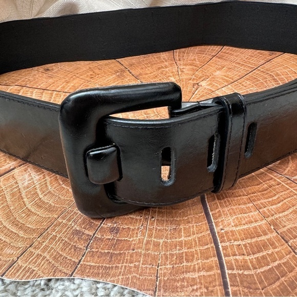Chico’s Black Leather Belt Medium /Large - Picture 3 of 10